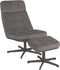 LABEL51 Alvar Fauteuil - Grijs - Cosmo - Incl. Hocker