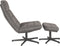 LABEL51 Alvar Fauteuil - Grijs - Cosmo - Incl. Hocker
