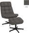 LABEL51 Alvar Fauteuil - Grijs - Cosmo - Incl. Hocker