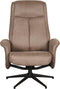 LABEL51 Bergen Fauteuil - Bruin - Micro Suede - Excl. Hocker - -