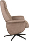 LABEL51 Bergen Fauteuil - Bruin - Micro Suede - Excl. Hocker - -