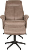 LABEL51 Bergen Fauteuil - Bruin - Micro Suede - Incl. Hocker