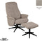 LABEL51 Bergen Fauteuil - Bruin - Micro Suede - Incl. Hocker