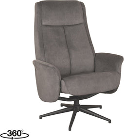 LABEL51 Bergen Fauteuil - Grijs - Cosmo - Excl. Hocker - -