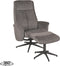 LABEL51 Bergen Fauteuil - Grijs - Cosmo - Incl. Hocker - -