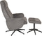 LABEL51 Bergen Fauteuil - Grijs - Cosmo - Incl. Hocker - -