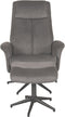 LABEL51 Bergen Fauteuil - Grijs - Cosmo - Incl. Hocker - -