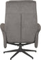 LABEL51 Bergen Fauteuil - Grijs - Cosmo - Incl. Hocker - -