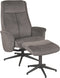 LABEL51 Bergen Fauteuil - Grijs - Cosmo - Incl. Hocker - -