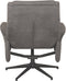 LABEL51 Bergen Fauteuil - Grijs - Cosmo - Incl. Hocker - -