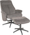 LABEL51 Bergen Fauteuil - Grijs - Cosmo - Incl. Hocker - -