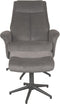 LABEL51 Bergen Fauteuil - Grijs - Cosmo - Incl. Hocker - -