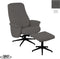 LABEL51 Bergen Fauteuil - Grijs - Cosmo - Incl. Hocker - -