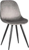 LABEL51 Capri Eetkamerstoel - Grijs - Fluweel - Stoel - Kuipstoel
