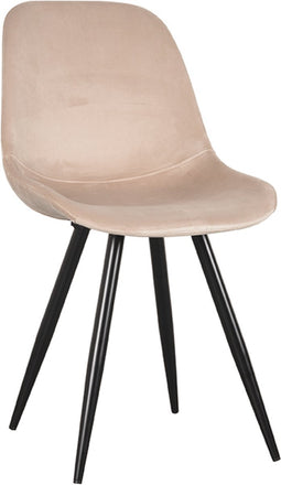 LABEL51 Capri Eetkamerstoel - Naturel - Fluweel - Stoel - Kuipstoel