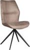 LABEL51 Comfy Eetkamerstoel - Bruin - Micro Suede - Zwart Onderstel - Stoel - Normale eetkamerstoel