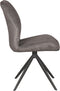 LABEL51 Comfy Eetkamerstoel - Grijs - Cosmo - Zwart Onderstel - Stoel - Normale eetkamerstoel