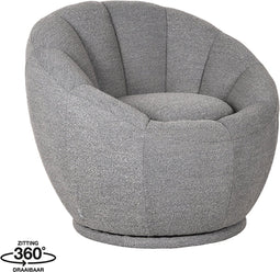 LABEL51 Crown Fauteuil - Grijs - Boucle - -