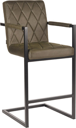 LABEL51 Denmark Barkruk - Groen - Microfiber - Zithoogte 65