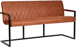 LABEL51 Denmark Eetkamerbank - Bruin - Microfiber - 155 cm