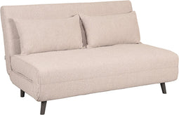 LABEL51 Double Slaapbank - Naturel - Boucle - Double | Zwarte Poot - -