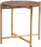 LABEL51 Dox Bijzettafel - Bruin - Mangohout - Goud Onderstel