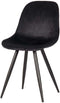 LABEL51 Eetkamerstoel Capri - Zwart - Fluweel