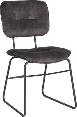 LABEL51 Eetkamerstoel Dez - Antraciet - Velours