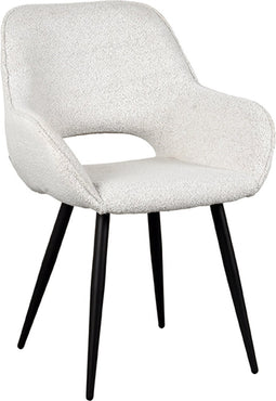 LABEL51 Eetkamerstoel Fer - Crème - Bouclé