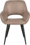 LABEL51 Eetkamerstoel Fer Taupe Micro Suede