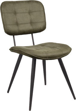 LABEL51 Eetkamerstoel Gus - Army green - Microfiber