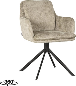 LABEL51 Eetkamerstoel Joy - Beige - Elegance