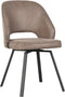 LABEL51 Eetkamerstoel Lewis - Taupe - Micro Suede