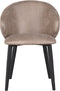 LABEL51 Eetkamerstoel Logan - Taupe - Micro Suede