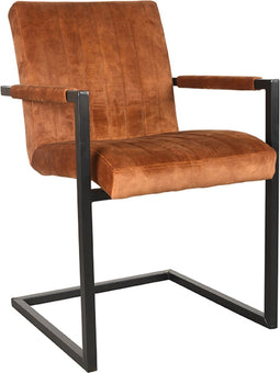 LABEL51 Eetkamerstoel Milo - Oker - Velours