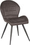 LABEL51 Eetkamerstoel Sil - Antraciet - Microfiber