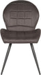 LABEL51 Eetkamerstoel Sil - Antraciet - Microfiber