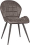 LABEL51 Eetkamerstoel Sil - Antraciet - Microfiber