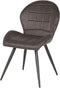 LABEL51 Eetkamerstoel Sil - Antraciet - Microfiber