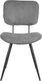 LABEL51 Eetkamerstoel Vic - Donkergrijs - Ribcord