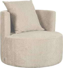 LABEL51 Evy Fauteuil - Crème - Fluweel - 90 cm