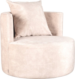 LABEL51 Evy Fauteuil - Naturel - Velours - 90 cm