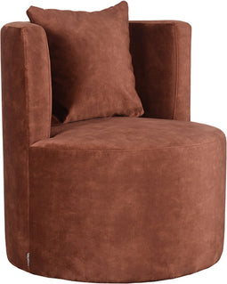 LABEL51 Evy Fauteuil - Oranje - Velours - 65 cm