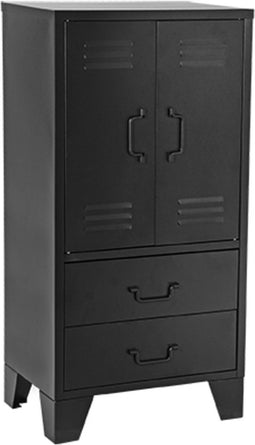 LABEL51 Fence Bergkast - Zwart - Metaal - 2-Deurs laag