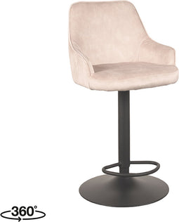 LABEL51 Fender Barkruk - Naturel - Velours