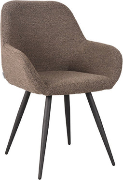 LABEL51 Fender Eetkamerstoel - Bruin - Boucle