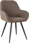 LABEL51 Fender Eetkamerstoel - Bruin - Boucle