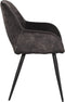 LABEL51 Fer Eetkamerstoel - Grijs - Velours - Stoel - Normale eetkamerstoel