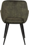 LABEL51 Fer Eetkamerstoel - Groen - Velours - Stoel - Normale eetkamerstoel
