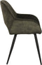 LABEL51 Fer Eetkamerstoel - Groen - Velours - Stoel - Normale eetkamerstoel